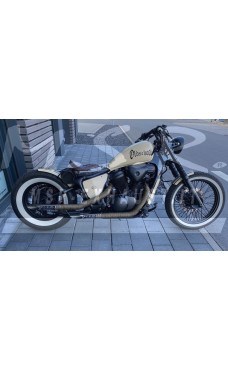 DOPPIO SCARICO COMPLETO OMOLOGATO MSR SILENZIATORE MOTO D'EPOCA HONDA VT SHADOW 600 CURVCUST CORTA TAI